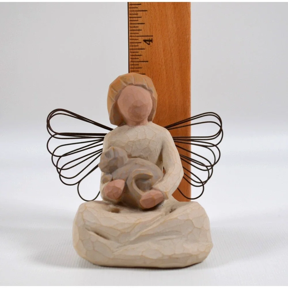 Willow‎ Tree  ANGEL OF KINDNESS Figurine Girl Holding a Cat 3